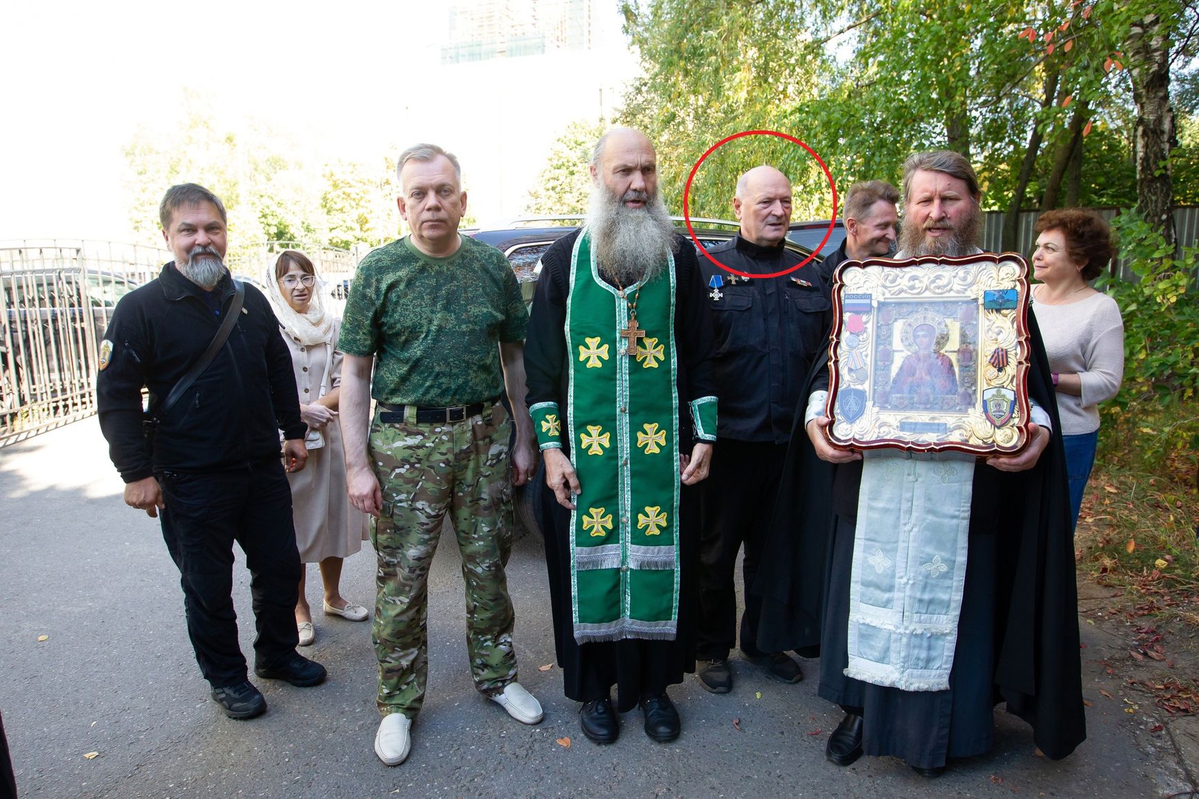 KGB veteran Sergey Polyakov (second from right)