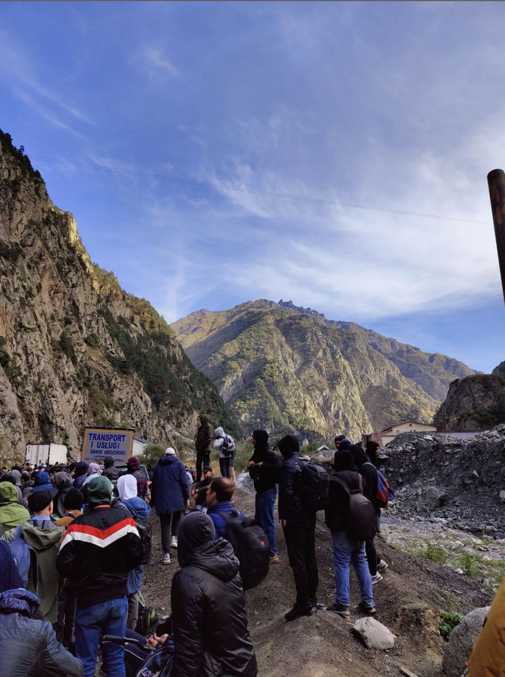 Pedestrians in the neutral zone Photo by The Insider's interviewee