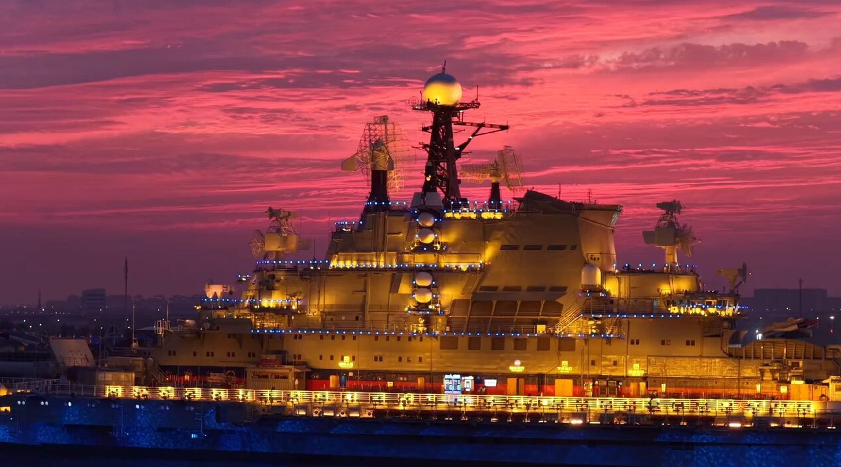 The first Project 1143 Heavy Aircraft-Carrying Cruiser, Kiev, now serves as the centerpiece of an amusement park in China.