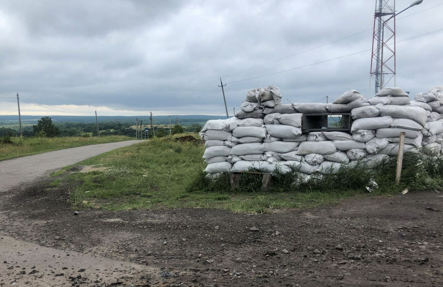 Fortification near the Murom checkpoint