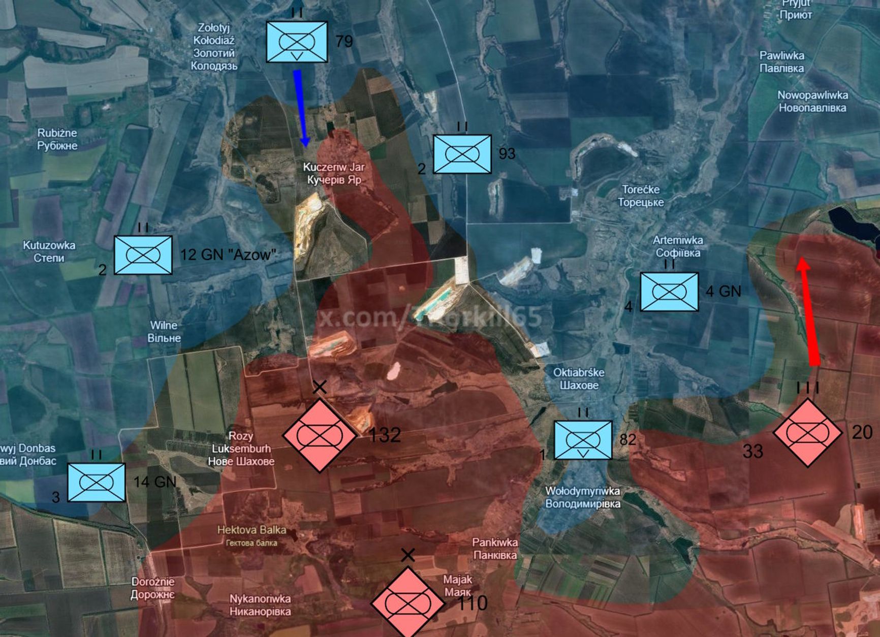 Ситуация в районе российского «прорыва» на Доброполье по версии исследователя под ником Thorkil
