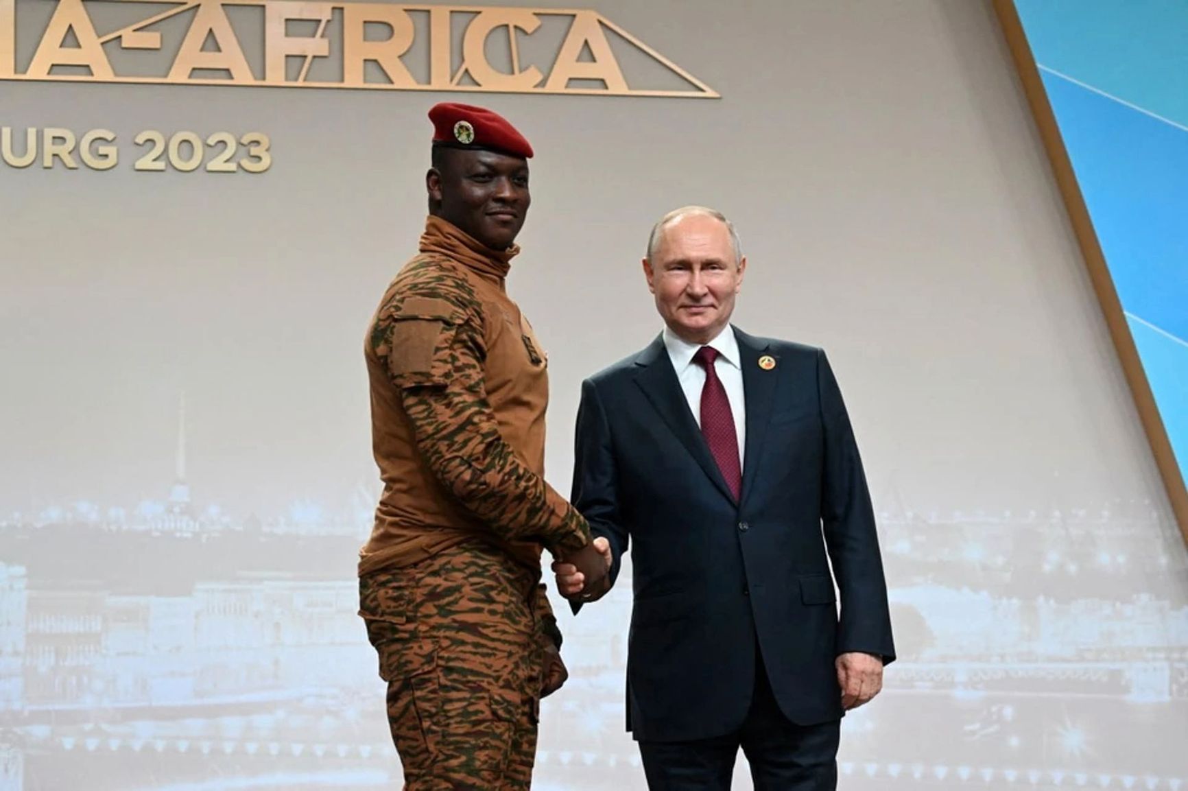 Putin and Burkina Faso’s junta leader Ibrahim Traoré