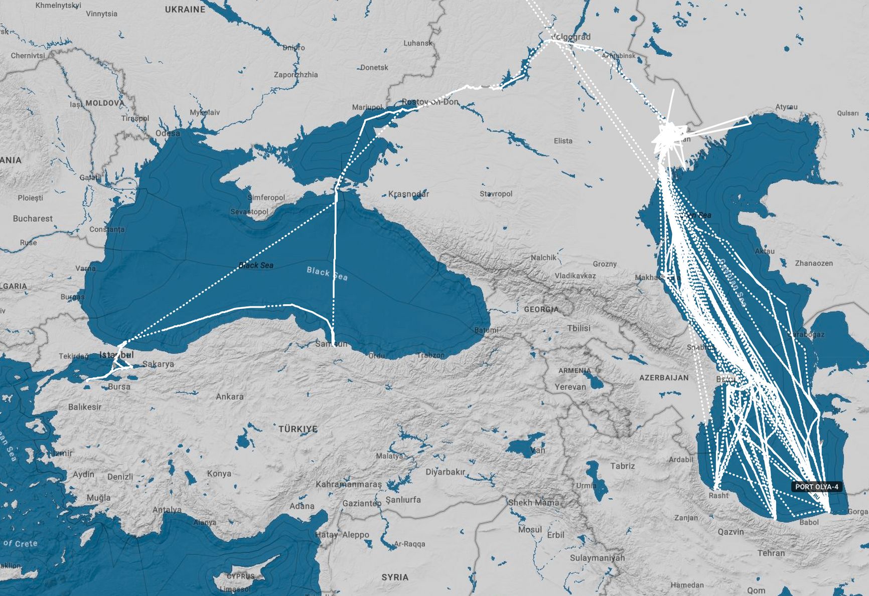 Карта: Starboard Maritime Intelligence