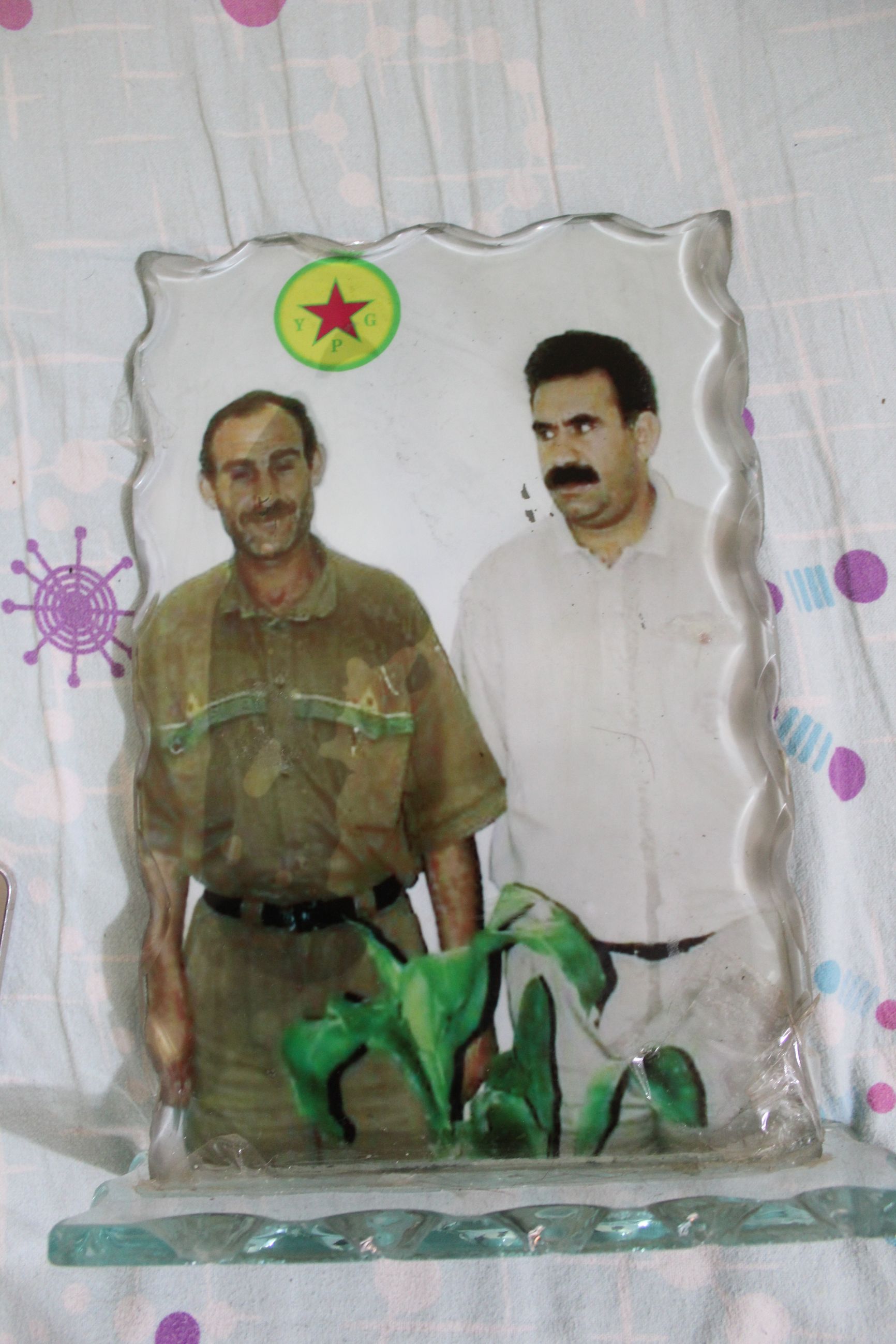 Photo: Sary Hussein as a young man next to Ocalan