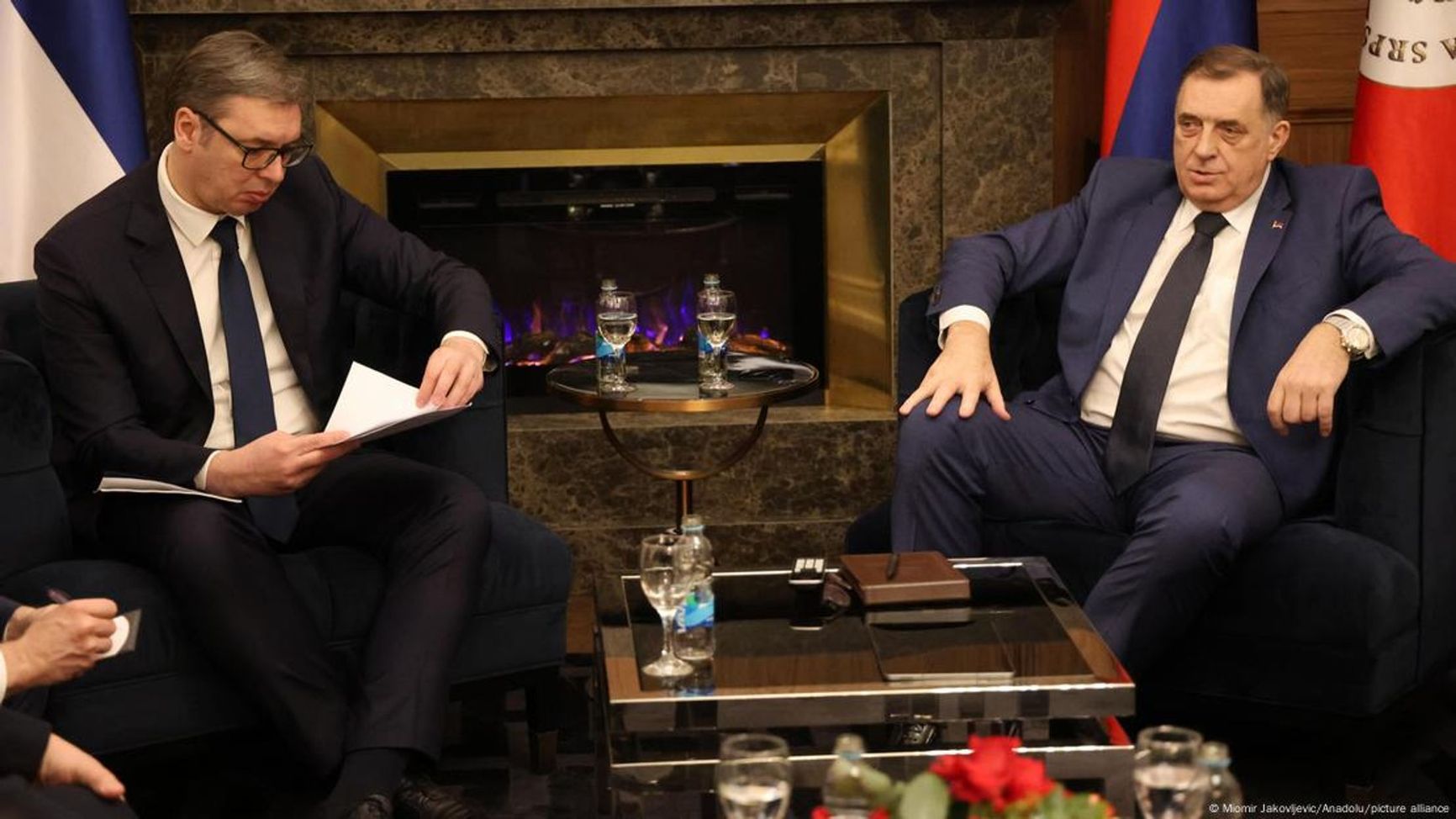 Milorad Dodik in Belgrade at a meeting with the Serbian president